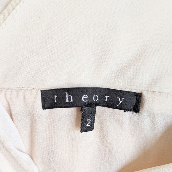 Theory Layna Blush Chiffon Silk Dress - Picture 9 of 10